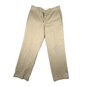 Dickies Men's 40x32 Beige Original Fit Straight Leg Work Pants Poly Cot SEE DESC